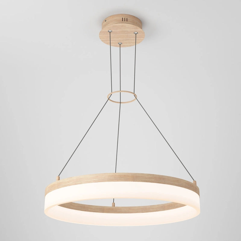 Artika Optical Ring LED Pendant Multiple CCT, Wood