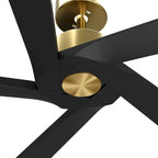 64-Inch Indoor Ceiling Fan with Wood Blades and Reversible DC Motor