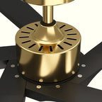 64-Inch Indoor Ceiling Fan with Wood Blades and Reversible DC Motor