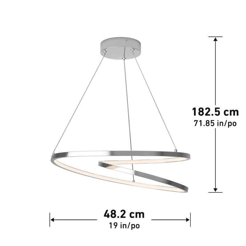 Artika Salto LED Pendant, Chrome