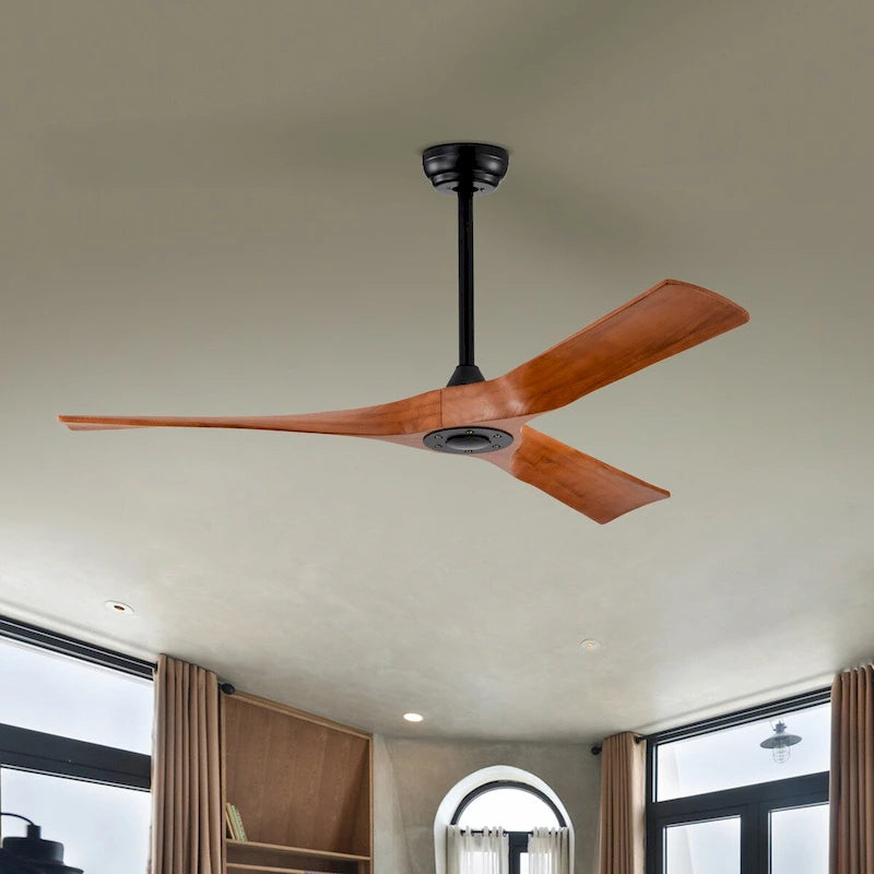 52  Ceiling Fan with Remote Control No Lights,Modern Reversible DC Motor Indoor 3 Blades