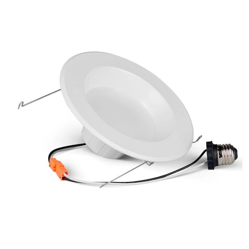 Bulbrite Pack of (4) 14 Watt Adjustable 5/6  Integrated LED Recessed Downlight with E26 Quick Connect Adapter, 5CCT