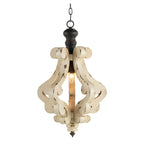 Farmhouse Chandeliar Distressed White Pendant