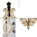 Farmhouse Chandeliar Distressed White Pendant