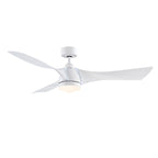 Klear 56 inch Indoor/Outdoor Ceiling Fan with LED CCT Select Light Kit - Matte White