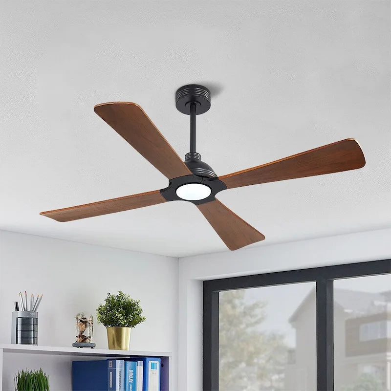 MLiAN 56  4 Blades Indoor LED Ceiling Fan with Remite Control - 56 inch