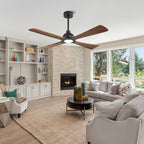 MLiAN 56  4 Blades Indoor LED Ceiling Fan with Remite Control - 56 inch