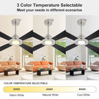 MLiAN 56  4 Blades Indoor LED Ceiling Fan with Remite Control - 56 inch