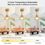 MLiAN 56  4 Blades Indoor LED Ceiling Fan with Remite Control - 56 inch