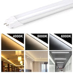 Luxuries 4FT LED T8 Ballast Bypass Type B Light Tube, 18W, Single-Ended & Dual-Ended Connection, 2300lm, 6500K (12pcs) - 12pcs