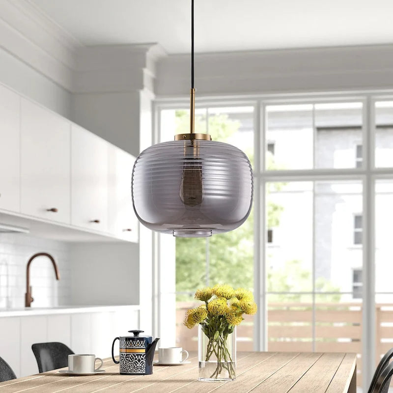 1-Light Wavy Design Pendant Lighting - 11.8 D4.3 W77.2 H(Adjustable)