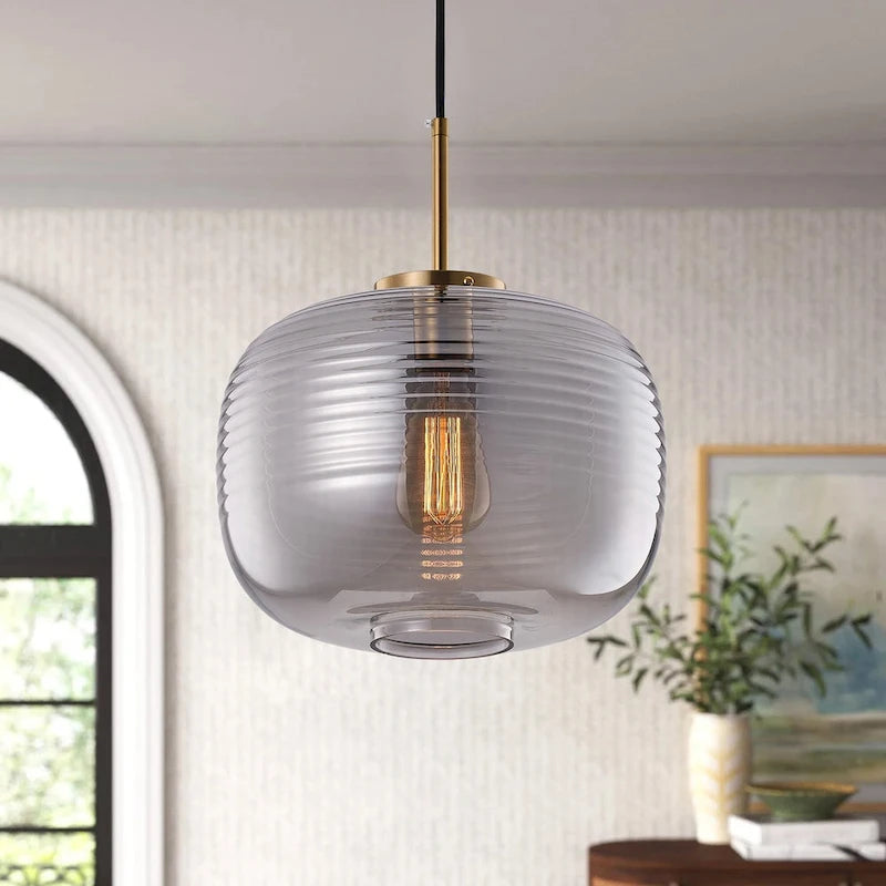 1-Light Wavy Design Pendant Lighting - 11.8 D4.3 W77.2 H(Adjustable)