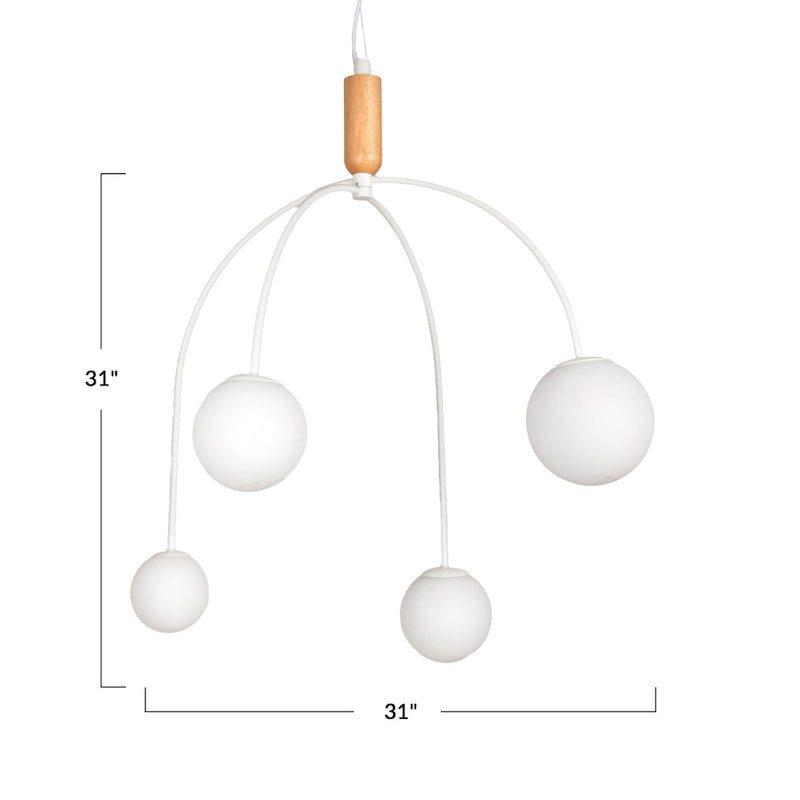 Luminous Sphere Frosted Glass Pendant