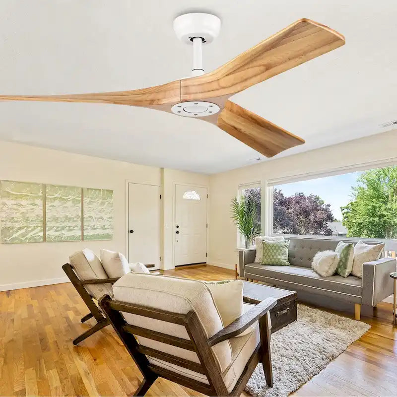 Oaks Aura 52-inch Modern Farmhouse Ceiling Fan Without Light, 6-Speed Reversible Ceiling Fans With Remote Control