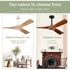 Oaks Aura 52-inch Modern Farmhouse Ceiling Fan Without Light, 6-Speed Reversible Ceiling Fans With Remote Control