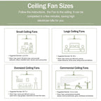 Oaks Aura 52-inch Modern Farmhouse Ceiling Fan Without Light, 6-Speed Reversible Ceiling Fans With Remote Control