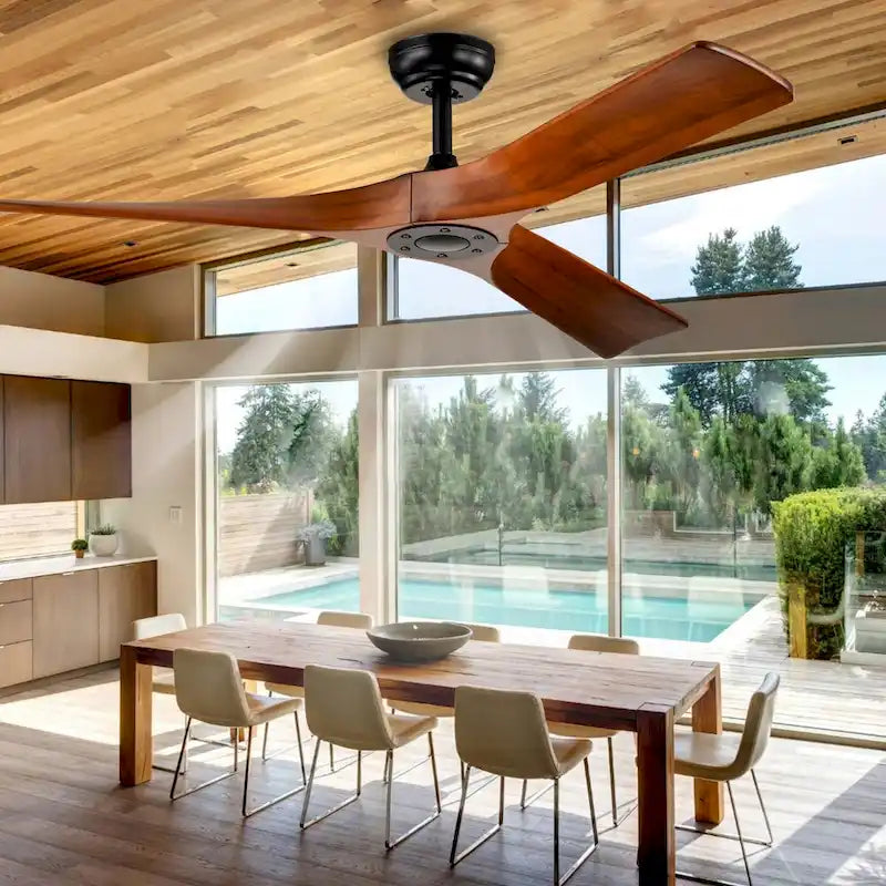 Oaks Aura 52-inch Modern Farmhouse Ceiling Fan Without Light, 6-Speed Reversible Ceiling Fans With Remote Control