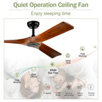 Oaks Aura 52-inch Modern Farmhouse Ceiling Fan Without Light, 6-Speed Reversible Ceiling Fans With Remote Control