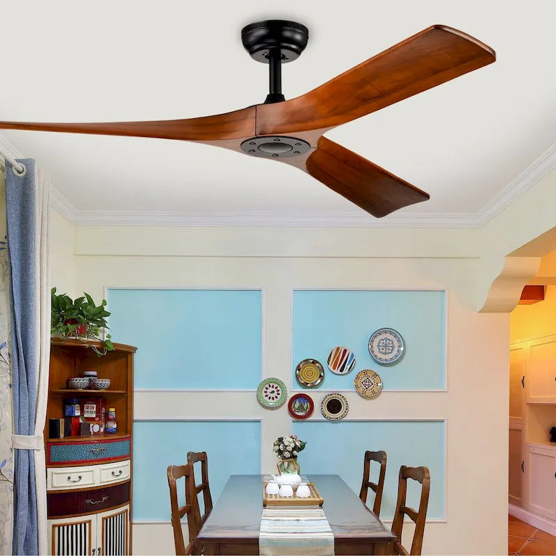 Oaks Aura 52-inch Modern Farmhouse Ceiling Fan Without Light, 6-Speed Reversible Ceiling Fans With Remote Control