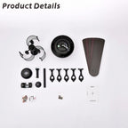 Oaks Aura 52in. Cage Ceiling Fans With Light, 6-speed Reversible Industrial Farmhouse Ceiling Fan Light With Hand Pull Chain